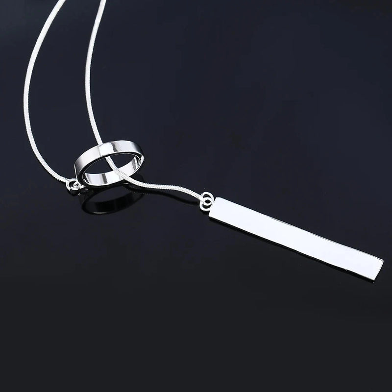 new 925 Sterling Silver Necklace For Women Jewelry 18 inches Creative Round Pendant fashion Christmas gifts Wedding