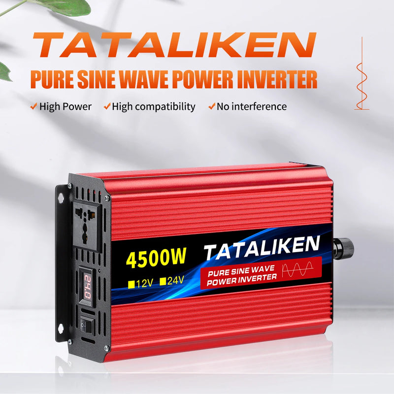 Car Inverter DC 48V to AC 220V 50HZ High Power Pure Sine Wave 6000W 7000W  8000W  Converter Solar With LED Transformer