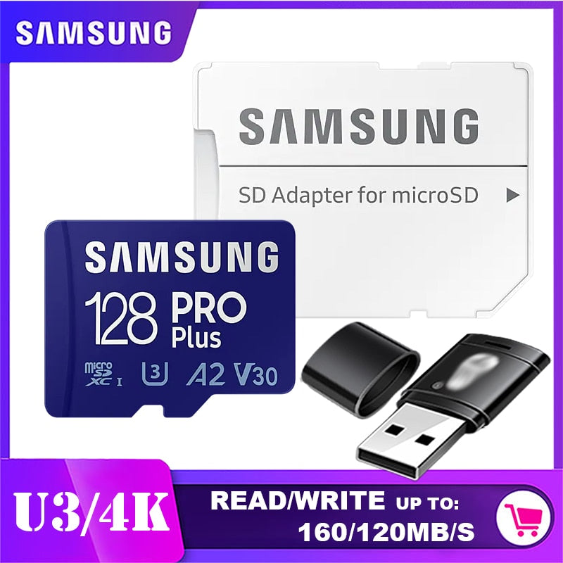 SAMSUNG EVO Plus Memory Card 32GB/SDHC 64GB/128GB/256GB/512GB SDXC Micro SD/TF Flash Cards MicroSD UHS-1 For Phone Drone Camera