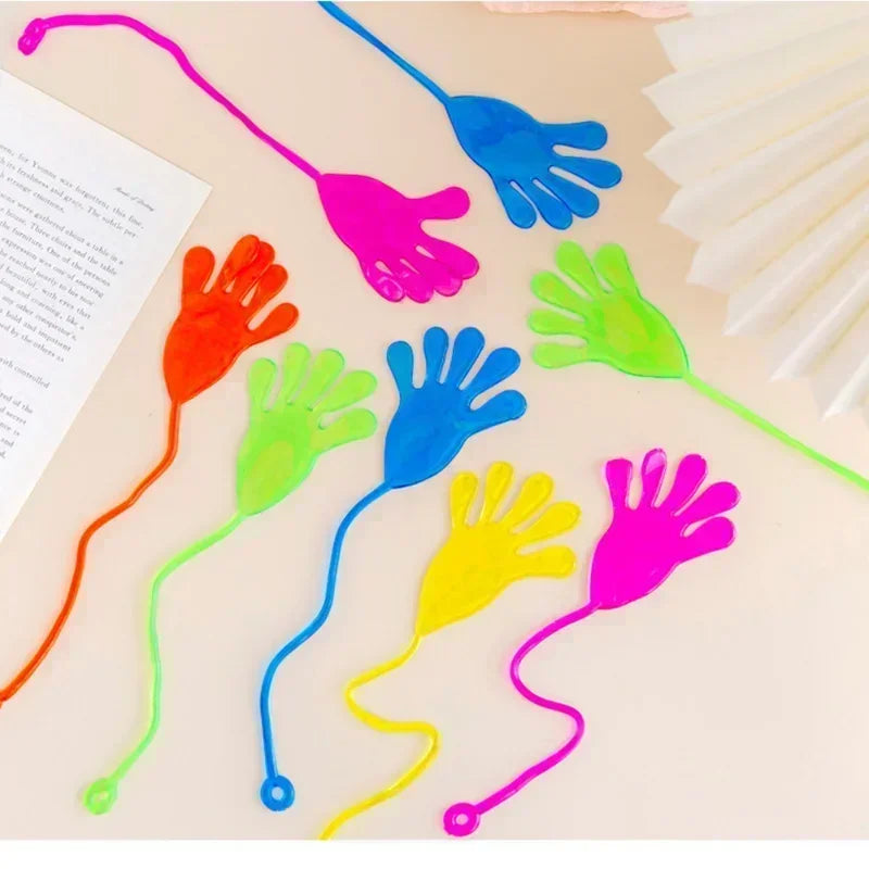 10PCS Mini Sticky Hands Toys Perfect for Children Party Favors Boys and girls Pinata fillers Gift Bag Carnival Prizes