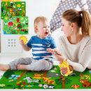 3.5Ft Farm Animals Felt-Board Story Set Children's Teaching Felt Board Early Learning Interactive Play Set Zoo Flannel Education