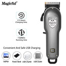 Magicful  Hair Clipper Hair Trimmer For Men Rechargeable Li-ion Battery Shaving Adjustable Electric Professional Hair Clipper