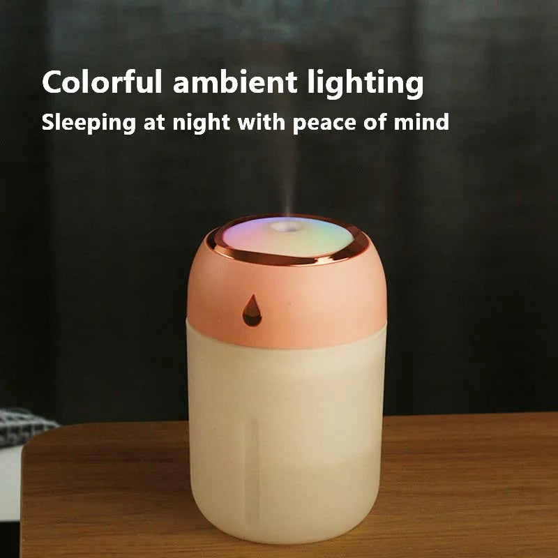 Xiaomi Mini Humidifier USB Plug Nanoscale Silent Streaming Ambient Light 330ML Mist Adjustable Portable For Car Office Household