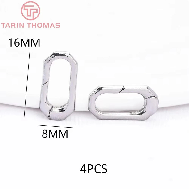 (3310) 15.6x9.6MM Hole 2MM 24K Gold Color Brass Lobster Clasps for Charms Pendants High Quality DIY Jewelry Making Findings