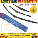 Opel Windscreen Wiper Front + Rear Blades Kit for Vauxhall Opel Corsa D E 2006-2014