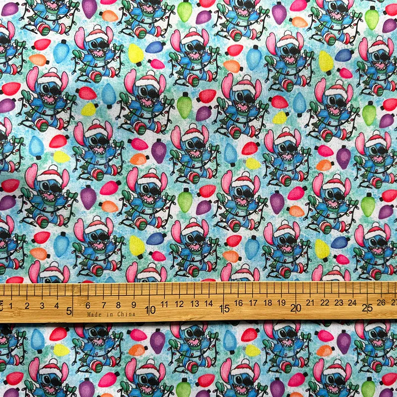 145x50cm  Christmas Fabric Material for Clothes DIY Children's Wear Sewing Cloth Make Bedding Quilt Decoration Home