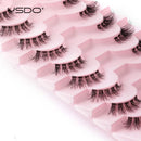 YSDO 5/10 Pairs False Eyelashes Natural Long Faux 3D Mink Lashes Handmade Fake Eyelash Extension Makeup Soft Half False Lashes