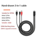 Havapen Original 3-in-1 cable for XP-Pen Artist 12/Innovator 16/Artist pro 16/Artist 10 (2nd generation), 12 (2nd generation)