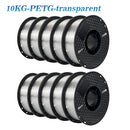 10KG 1.75mm PETG Filament Tangle-Free, High Quality 3D Printing Eco-friendly Plastic Consumables 22LBS, vacuum packaging 3D Prin