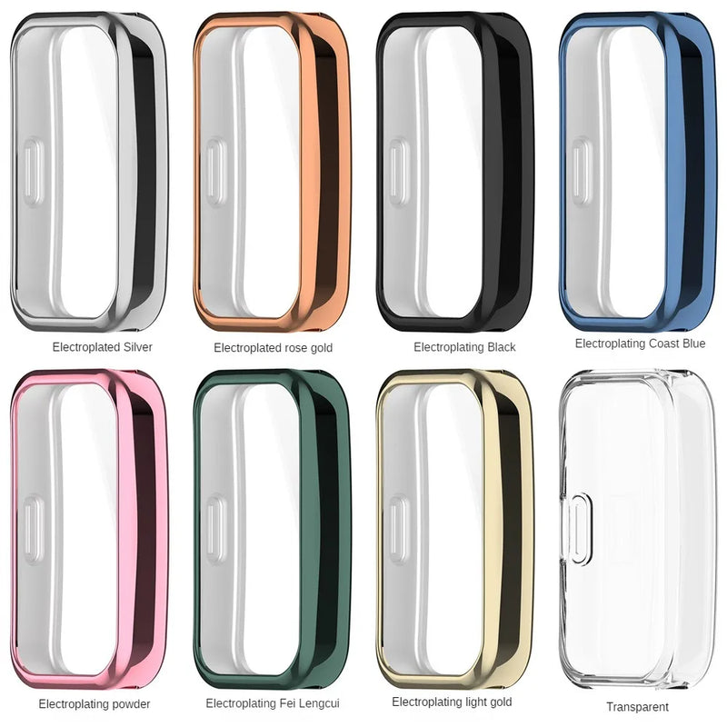 Glass + Case For Huawei Band 8 Accessoroy PC All-around Bumper Protective Cover + Screen Protector For Huawei Band8 Accessories