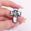 Crown Of Thorns Enamel Pin Custom Jesus Cross Religious Belief Brooches Lapel Badges Christianity Easter Jewelry Gift For Friend