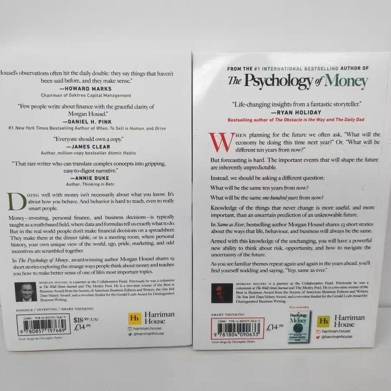 2 Books By Morgan Housel The Psychology of Money And Same as Ever Book in English Paperback