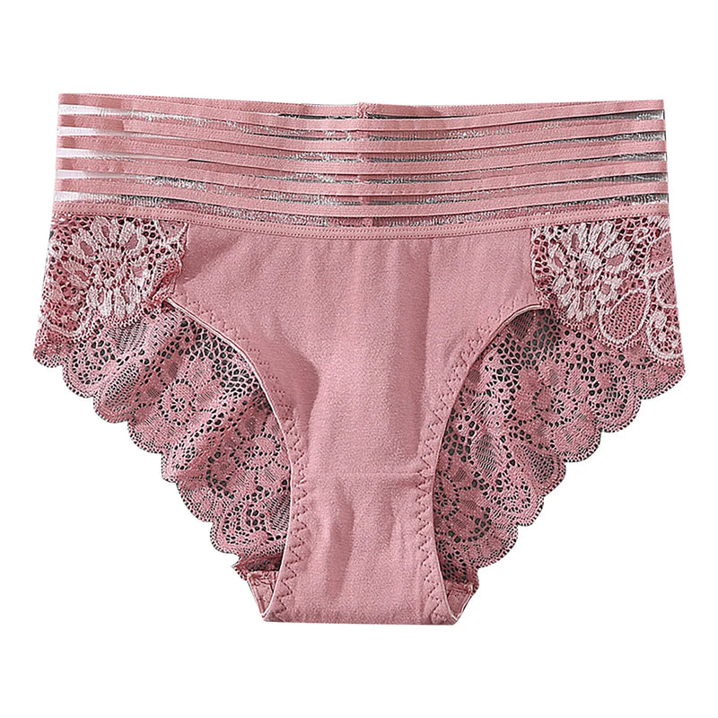 Lingerie Panties For Women Pack Sexy Cotton High Waist Lace Breathable Comfortable Panties For Ladies Lace Lingerie Underwear