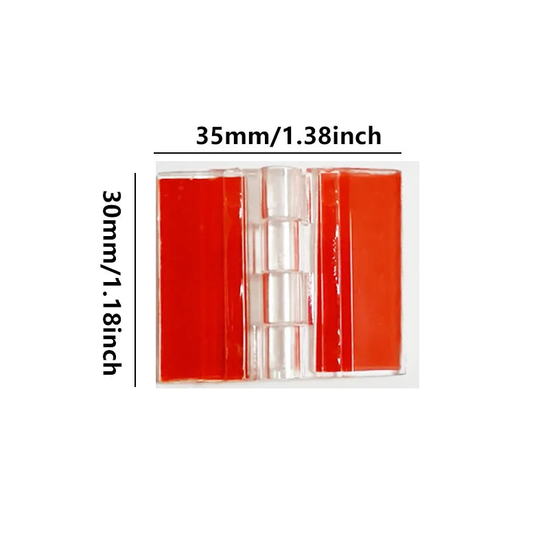 10Pcs/5pcs/set 25X33MM/30X34MM/45X38MM Transparent Plastic Folding Hinges Durable Clear Acrylic Hinge Tools