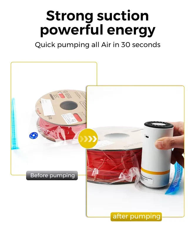 vacuum bags for filament Vacuum pump For 3D printer Vacuum bags and vacuum pumps Keep Sealed and dry USB rechargeable