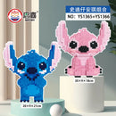 Cute Stitch Building Block Toys Small Particle Bricks DIY 3D Model Assembly Children's Building Block  Toys Birthday Gift