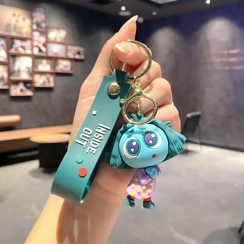 New Inside Out 2 Keychain Figure Toy Joy Sadness Anger Disgust Fear Doll Anime Bag Keyring Toy Christmas Gifts