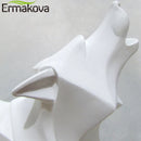 ERMAKOVA Wolf Statue Modern Abstract Geometric Style Resin Wolf Animal Figurine Office Home Decoration Accessories Gift