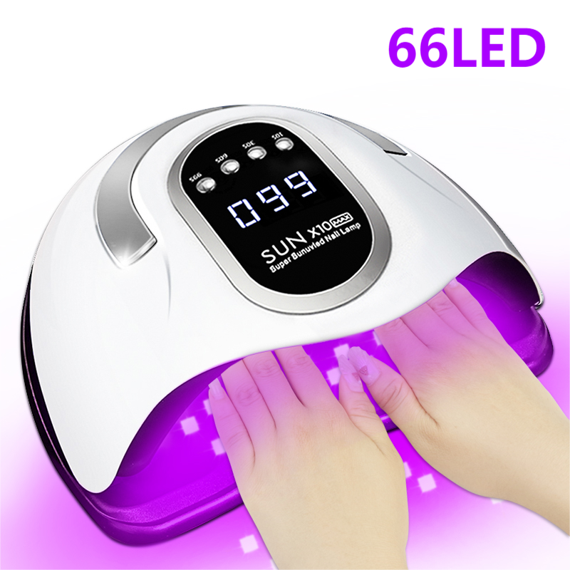 66LEDs Powerful UV LED Nail Dryer For Drying Nail Gel Polish Portable Design With Large LCD Touch Screen Smart Sensor Nail Lamp