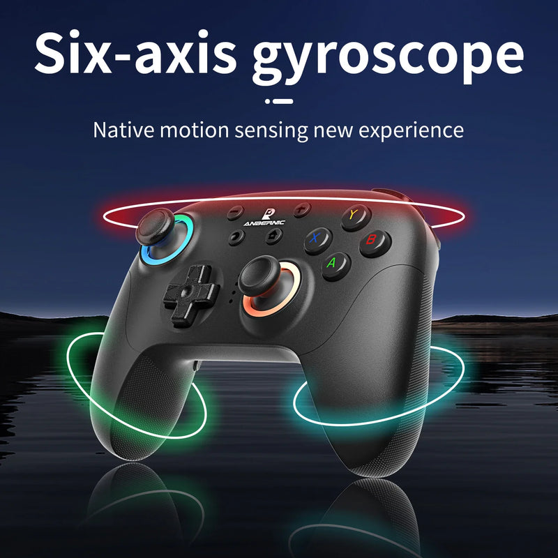ANBERNIC RG P01 Gamepad Wireless Gaming Controller Hall Trigger Joystick Macro Key RGB Breathing Light For Switch PC Android IOS
