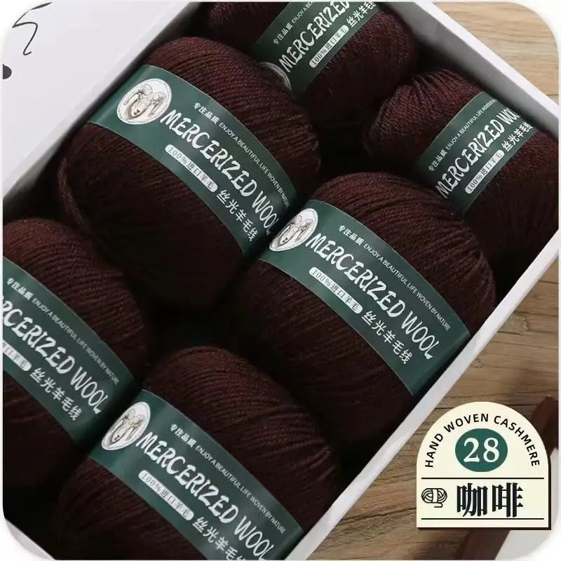 Hand-knitted Mongolian Cashmere Yarn for Cardigan Hat and Sweater, Worsted Woolen Wool, Hand-knitted Thread, 100g