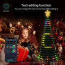 Smart Christmas Tree Toppers Lights App DIY Picture LED RGB String Light Bluetooth Control LED Star String Waterfall Xmas