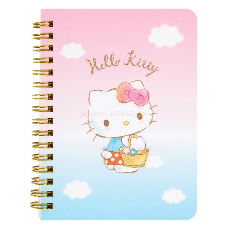 Sanrio Stationary Coil Notebook Cartoon Hello Kitty A6 Diary Notebook Note Pad Student Office Learning Supplies Wholesale