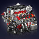 Mould King 10130 Technical Car Engine Toys The Motorized F488 Supercar V8 Engine Building Block Brick Kids Christmas Gift