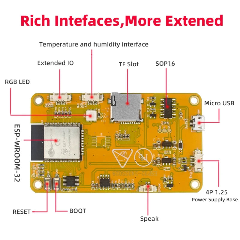 ESP32 2.8 Inch Touch Screen for Arduino LVGL WIFI&Bluetooth 240*320 Smart Display Screen TFT LCD Module with Free Tutorials