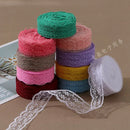 10Meters/Roll 2.2CM Non-Stretchy Lace Ribbon DIY Handmade Crafts Material Christmas Halloween Wedding Party Gift Wrapping Tape