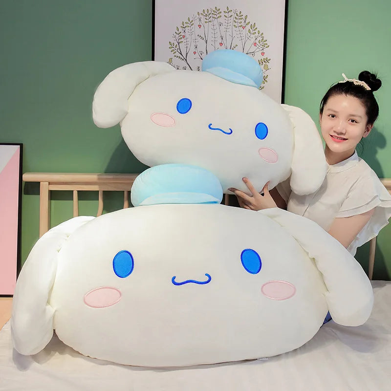 Cinnamoroll Large Size Sanrio Kawaii Plush Stuffed Toy Cartoon Big White Dog Cushion Sleep Pillow Doll Lover Girl Children Gifts