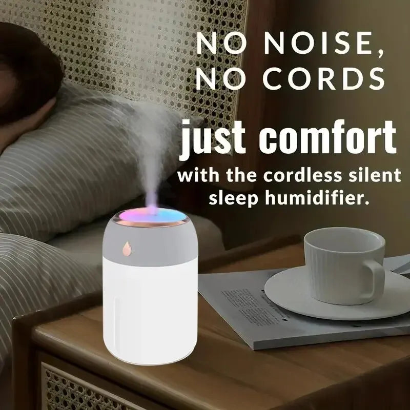 Portable Mini USB Air Humidifier Ultrasonic Nano Fine Mist Deep Hydration Silent Humidification Aroma Diffuser For Bedroom, Car