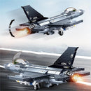 521pcs Military Series Fighter Plane Assembly Building Blocks Model Children's Educational Toys For Christmas Gifts