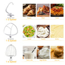 BioloMix Kitchen Food Stand Mixer, Blender, Quiet Motor, Cream Egg Whisk, Whip Dough Kneader, 6-Speed, 1200 W, 6 L, DC