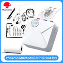 Portable Printer Phomemo M02S Thermal Mini Printer 300dpi Inkless Pocket Printer Compatible 15/25/53mm Sizes Self-Adhesive Paper