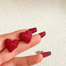 Valentine's Day Style Acrylic Shiny Retro Red Crystal Sweet Ladies Party Party Earrings