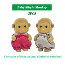 Easter Bunny 1:12 2pcs Furniture Simulation Forest Animal Baby Toy Rabbit Family Dollhouse Character Collection Toys 4.5cm Set