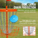 VEVOR Disc Golf Basket 24Chains Portable Disc Golf Target Hole Heavy Duty Steel Practice Disc Golf Basket Stand Equipment Orange