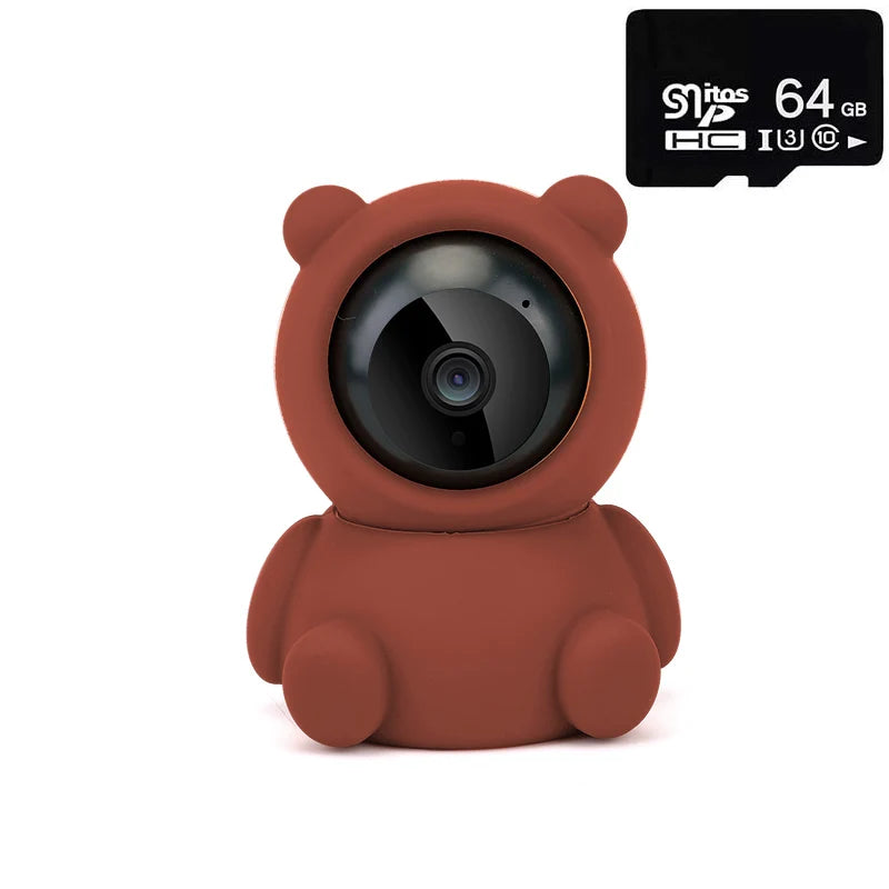 Smart Home Baby Security Monitor WiFi IP Camera Cartoon Bear Halloween Gift CCTV 1080P HD Surveillance Auto Tracking Camera