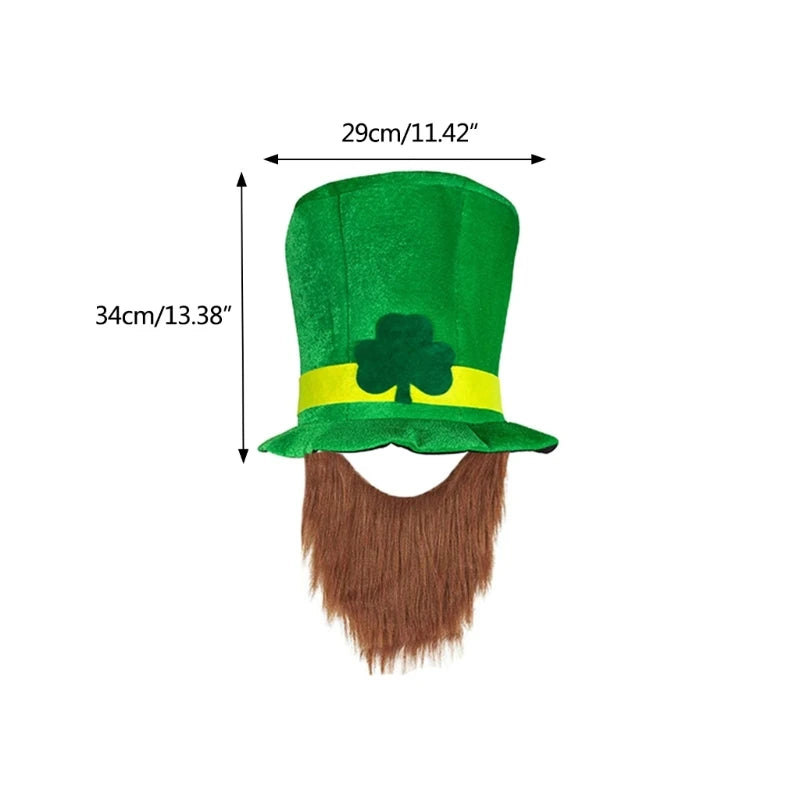 Patrick Day Irish Festival Hat Green Leprechaun Top Supplies for Home Festival Party Cosplay Costume Props wholesales