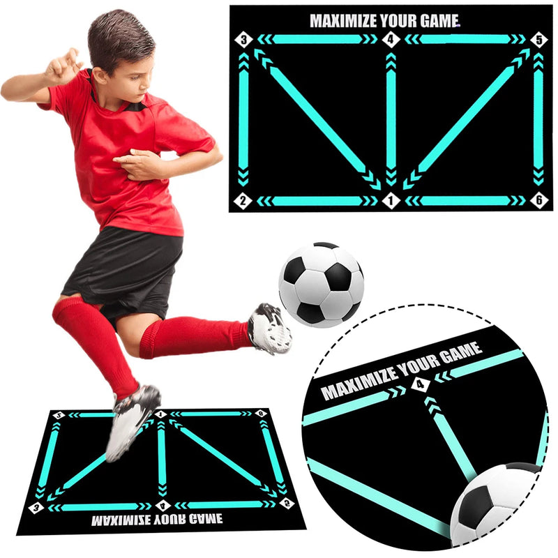 Football Training Mat Non Slip Foldable Kids Adult Dribble Training Mat Football Training Floor Mat Football Playing Accessories