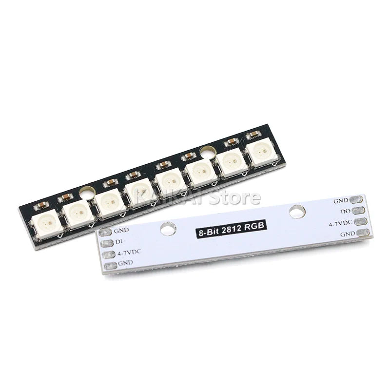 8 channel WS2812 WS2812B WS 2811 5050 RGB LED Lamp Panel Module 5V 8-Bit Rainbow LED Precise