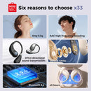 MINISO X33 Intelligent Wireless Headphones Face-to-Face Translation Bluetooth Earphones Wireless Headphones,13mm dynamic coil