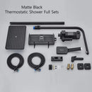 4 Ways Digital Display Shower Faucet Bathroom Thermostatic/Hot Cold Rainfall Shower Head Brass Rotate Mixers Bidet Faucet