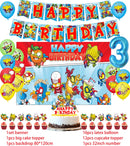 Superzings Birthday Party Supplies Balloon Banner Backdrop Tableware Cake Topper Party Decoration Baby Shower