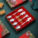 4pcs Christmas Decorations for Home 2023 Christmas Table Decor Stainless Coffee Spoons Xmas Gifts New Year 2024 Navidad Natal