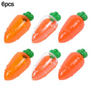3/6Pcs Easter Plastic Carrot Candy Box Creative Clear Gift Boxes Easter Party Decorations for Home Kids Birthday Favors Supplies