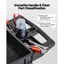 SucceBuy 2/3 Shelf Utility Service Cart Dolly with 360° Swivel Wheels Ergonomic Storage Handle for Warehouse/Garage/Cleaning