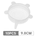 10pcs Heat Resistant Reusable Stretch Silicone Lids Universal Food Wrap Bowl Pot Pan Cover Cookware Lids Kitchen Fridge Cooking