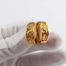 Golden Rings for Men and Women Vintage Dragon Phoenix Couple Lovers Adjustable Ring Wedding Party Birthday Gift Anillos De Bodas